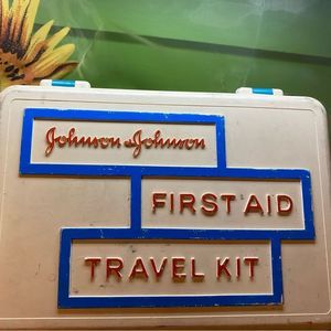 Vintage Johnson & Johnson First Aid Kit.